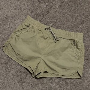 Lou & Grey Cotton Pull On Shorts-Sz M-Tan-Elastic Waist with Drawstring-EUC